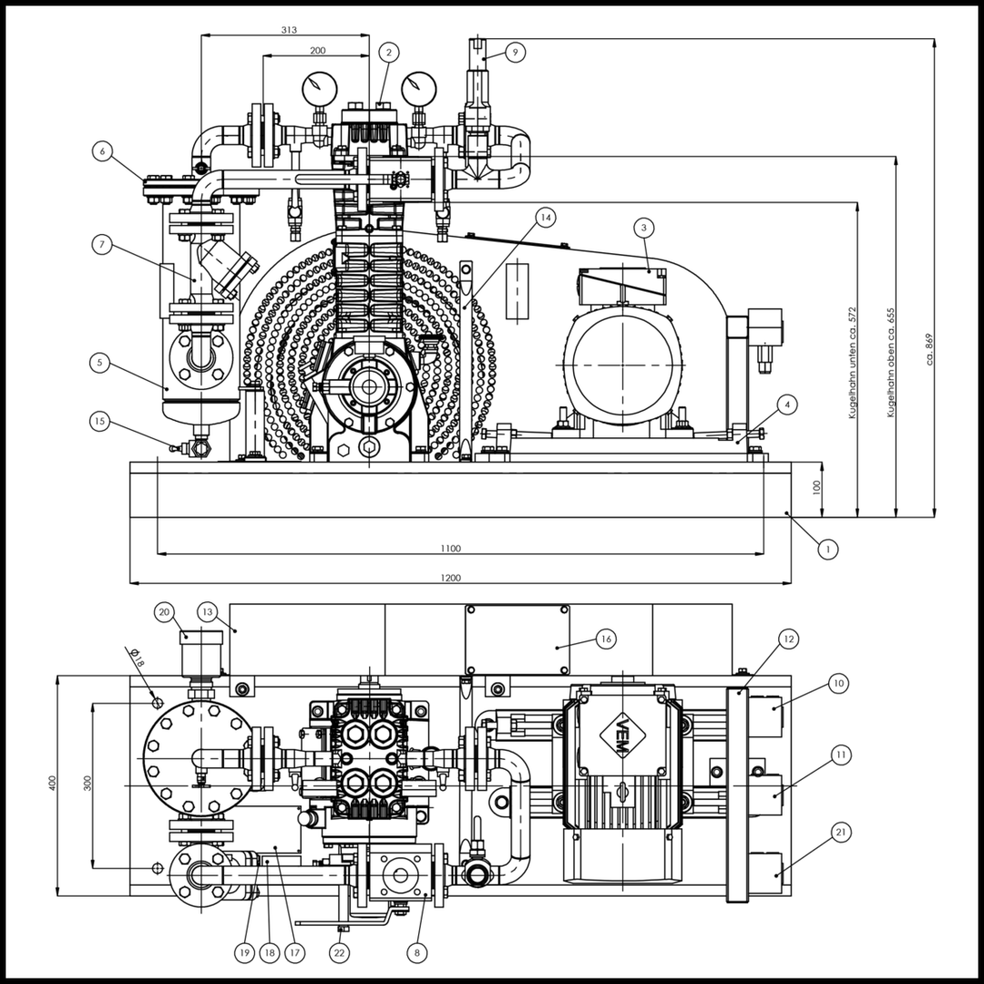 FAS компрессорный агрегат тип Corken 291 Арт.21093